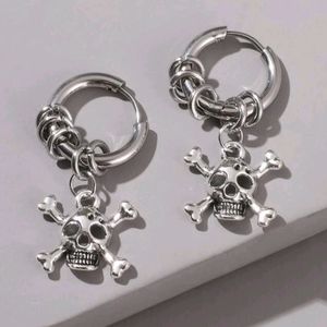 Skull hoop earrings New